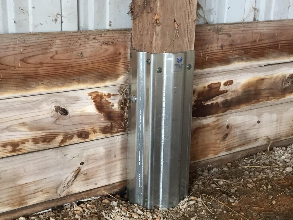 pole barn column restoration