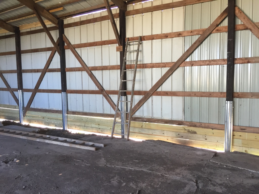 A pole barn is seen. The Pro Barn Saver performs Pole Barn Restoration in Franklin County PA.
