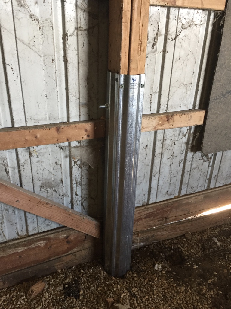 A pole barn is seen after a repair. The Pole Barn Saver performs wood column repair near you in Pennsylvania.