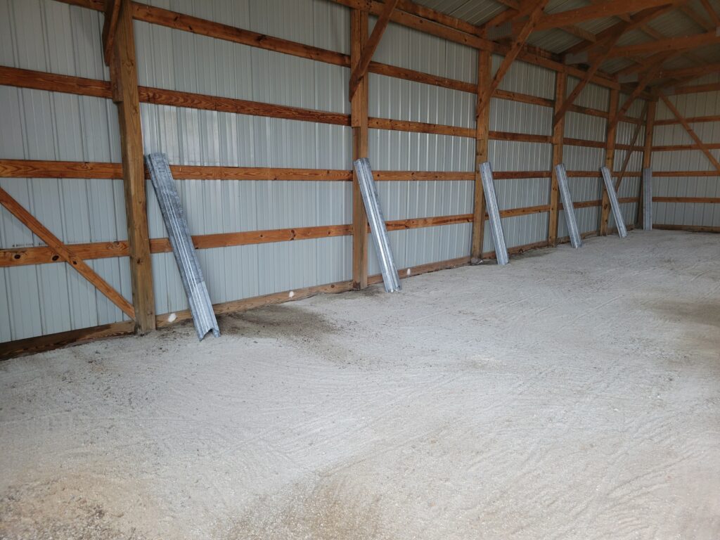 Part of The Pro Barn Saver’s repair & installation process includes prepping the site for column installation
